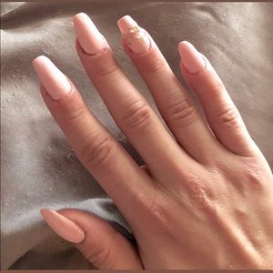 Pink Gel Press On Nails